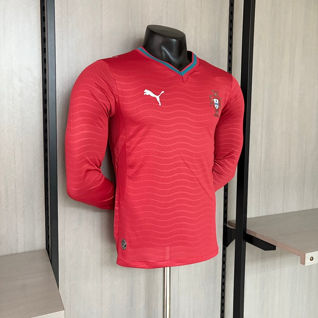 Camisa Portugal 1 - Modelo Jogador Manga Longa - 2026/27