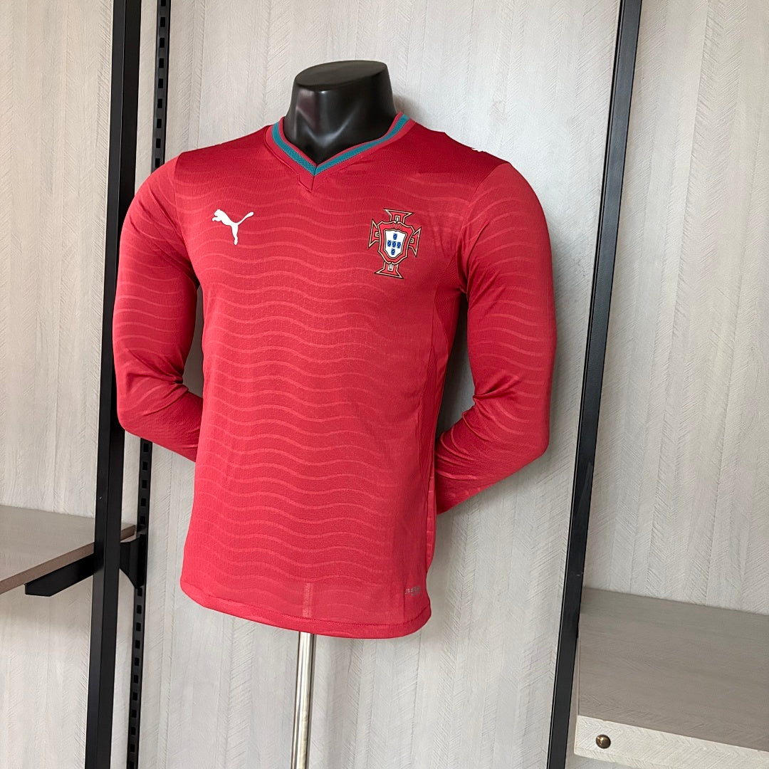 Camisa Portugal 1 - Modelo Jogador Manga Longa - 2026/27