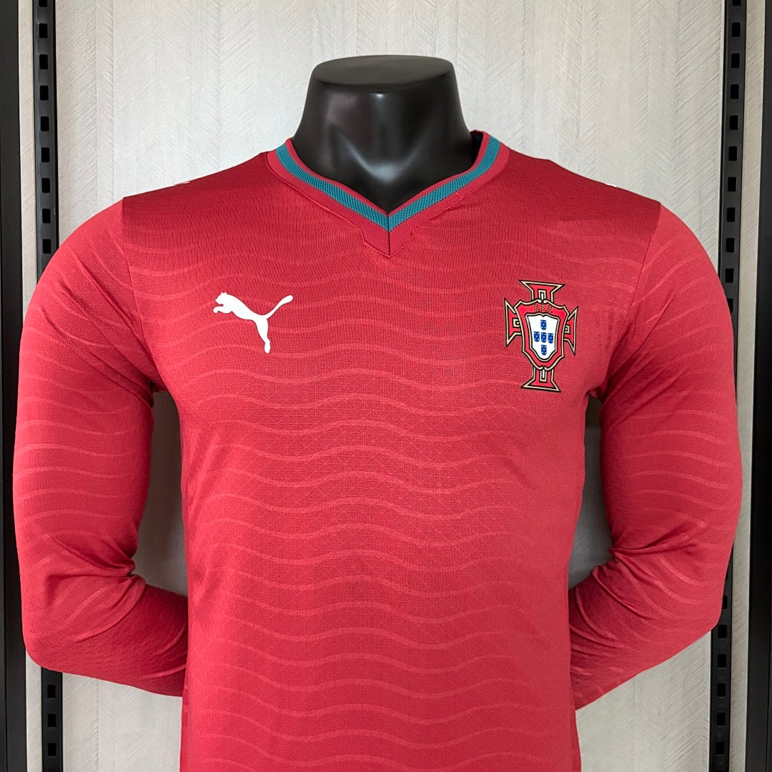 Camisa Portugal 1 - Modelo Jogador Manga Longa - 2026/27