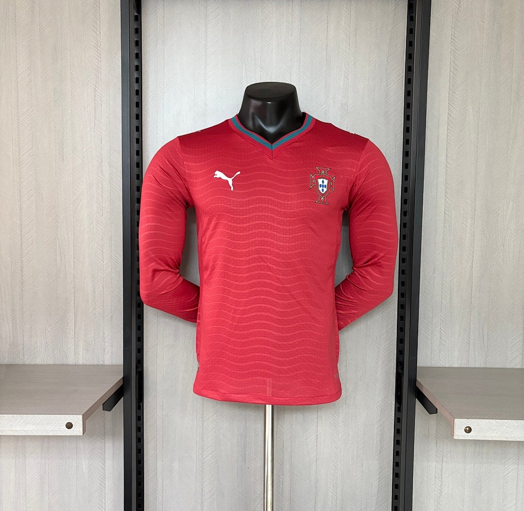 Camisa Portugal 1 - Modelo Jogador Manga Longa - 2026/27