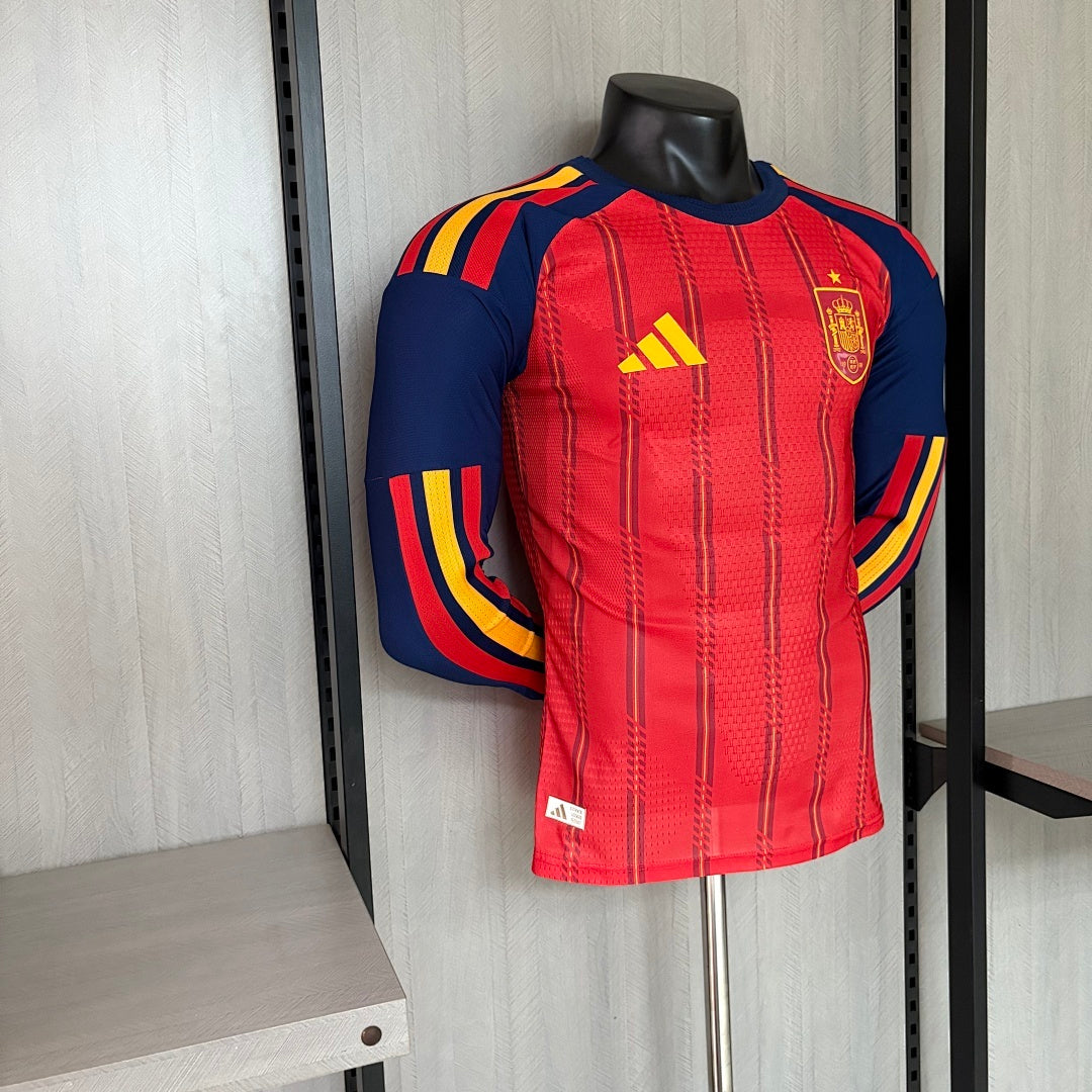 Camisa Espanha 1 - Modelo Jogador Manga Longa - 2026/27