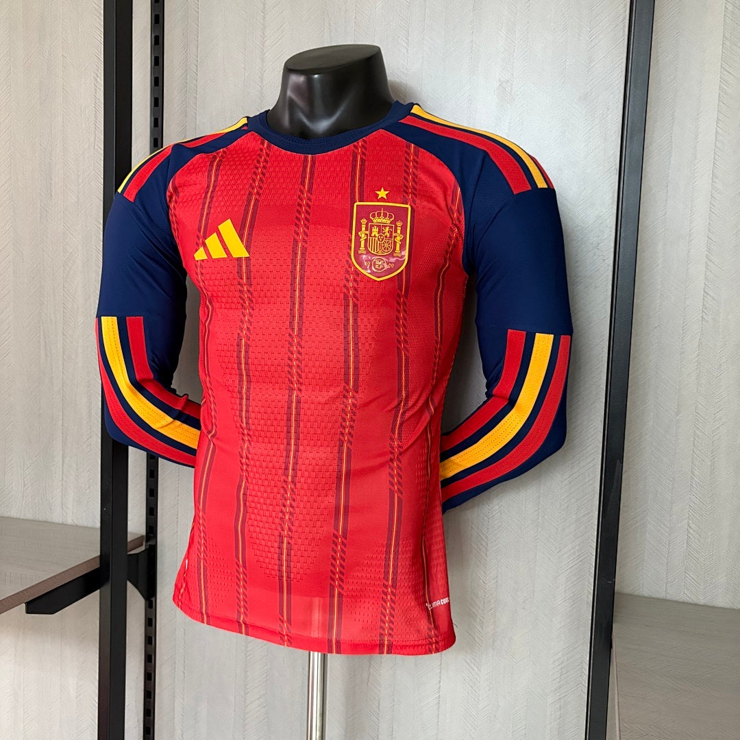 Camisa Espanha 1 - Modelo Jogador Manga Longa - 2026/27
