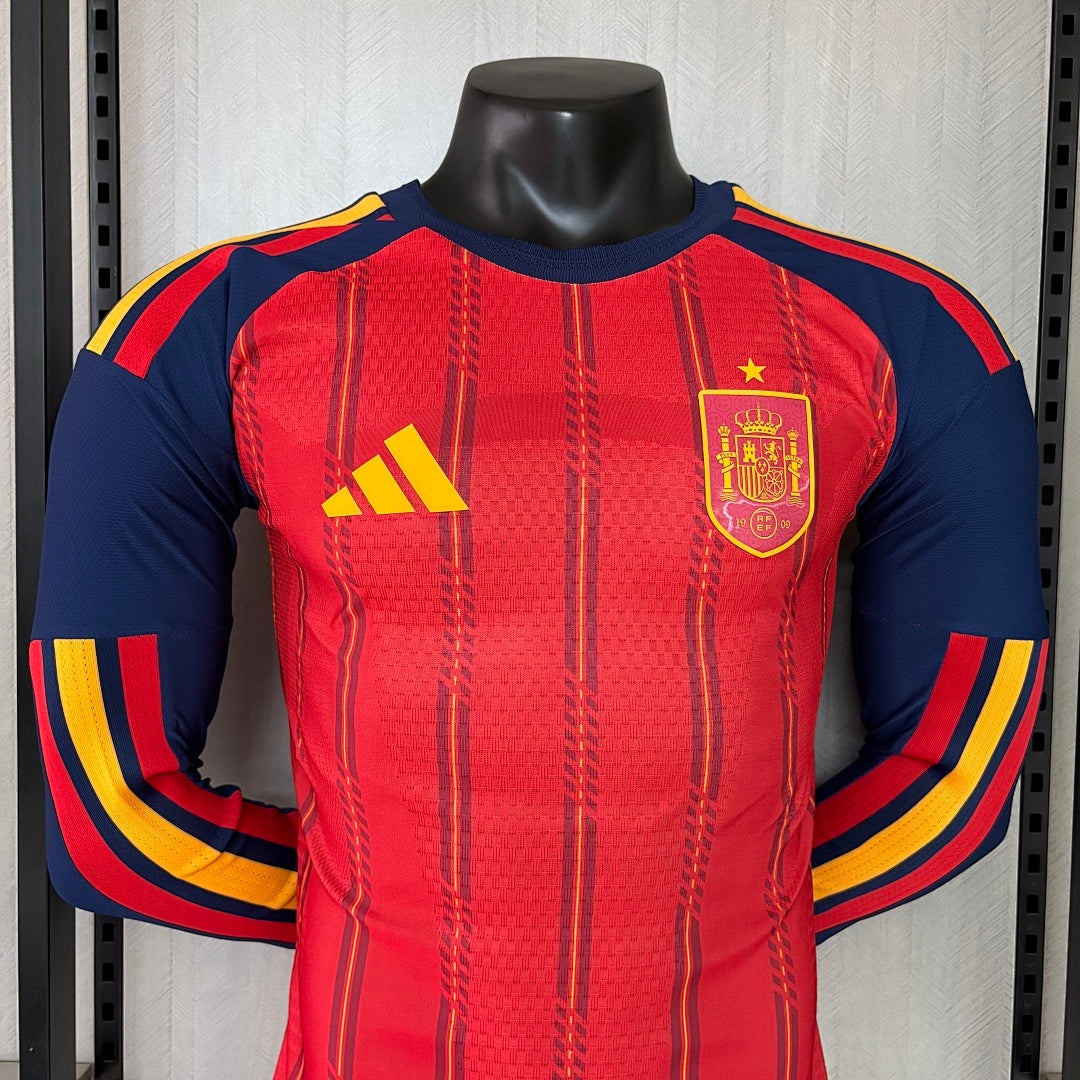 Camisa Espanha 1 - Modelo Jogador Manga Longa - 2026/27